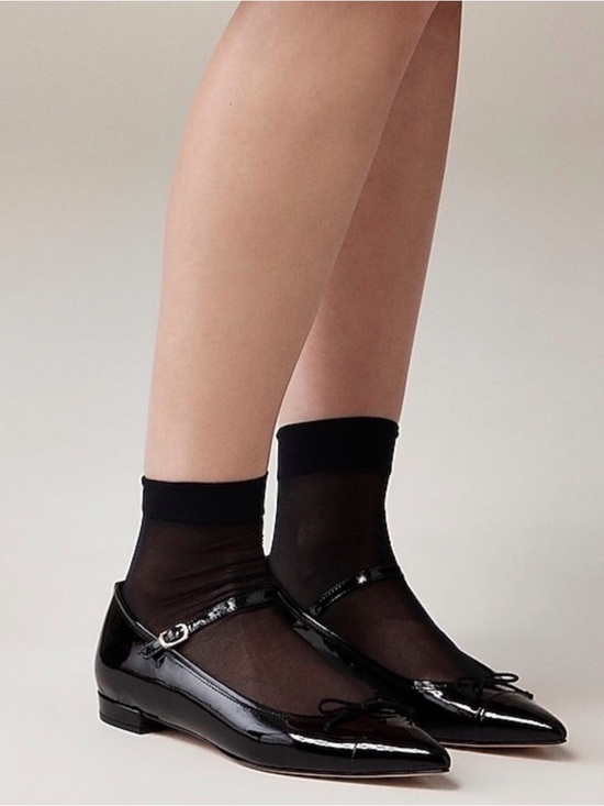 J. Crew Shoes - NWT Pointed-toe Mary Jane ballet flats in Italian patent leather